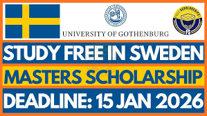 University of Gothenburg Study Scholarship